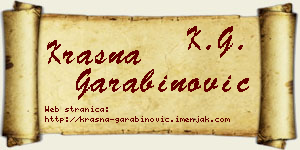 Krasna Garabinović vizit kartica